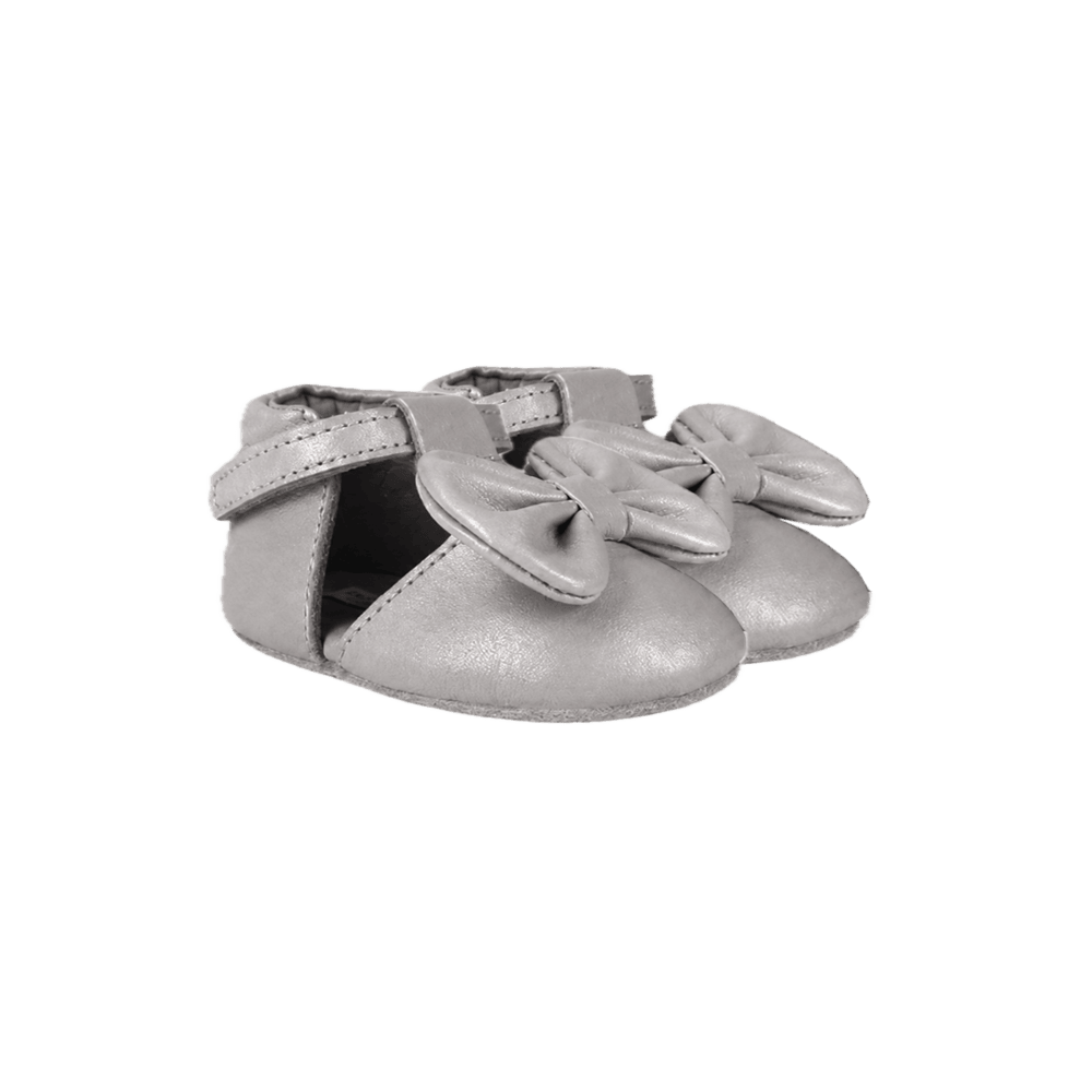 Meau Shoes | Silver Grey Metallic Leather
