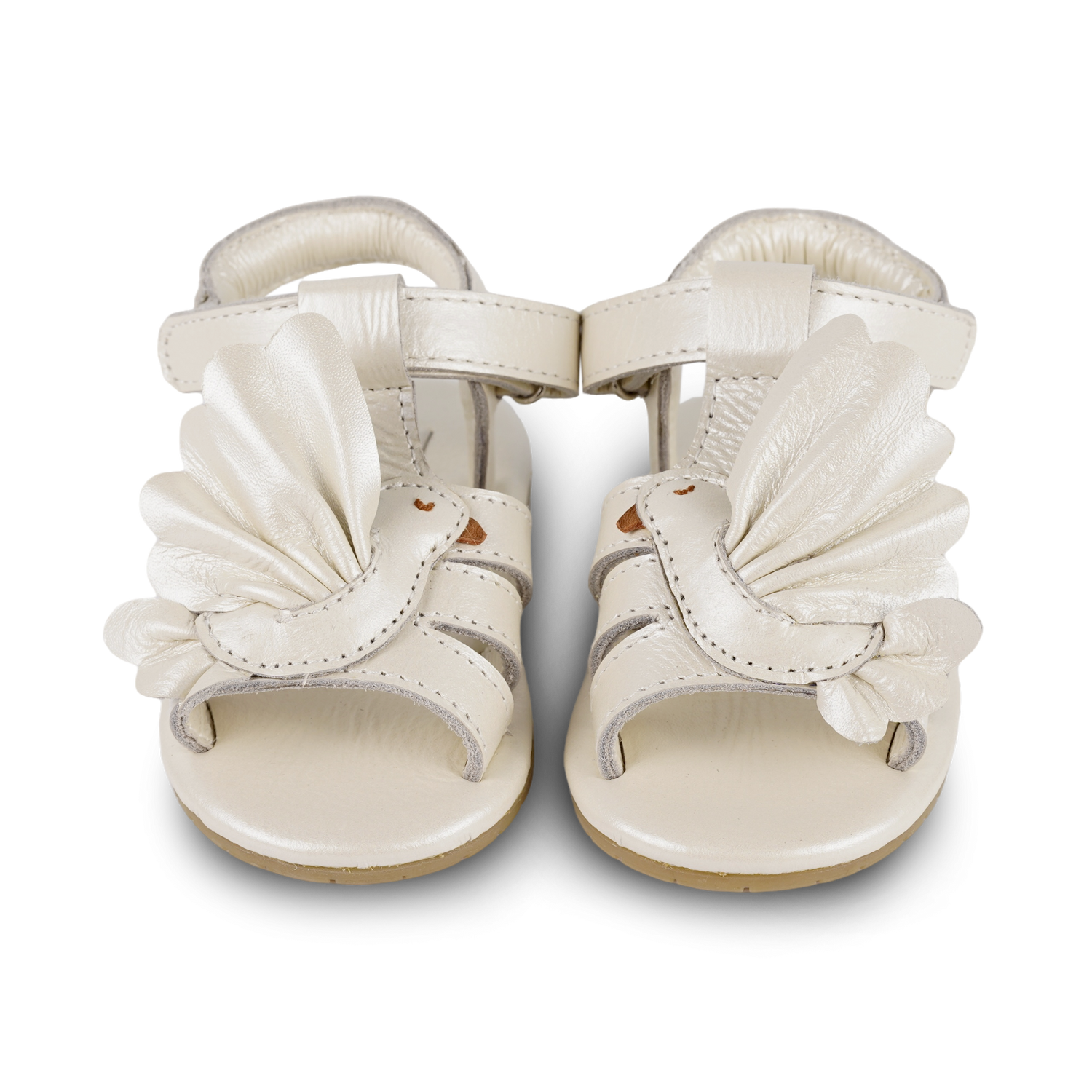 Filoe Sandals | Dove | Off White Metallic Leather