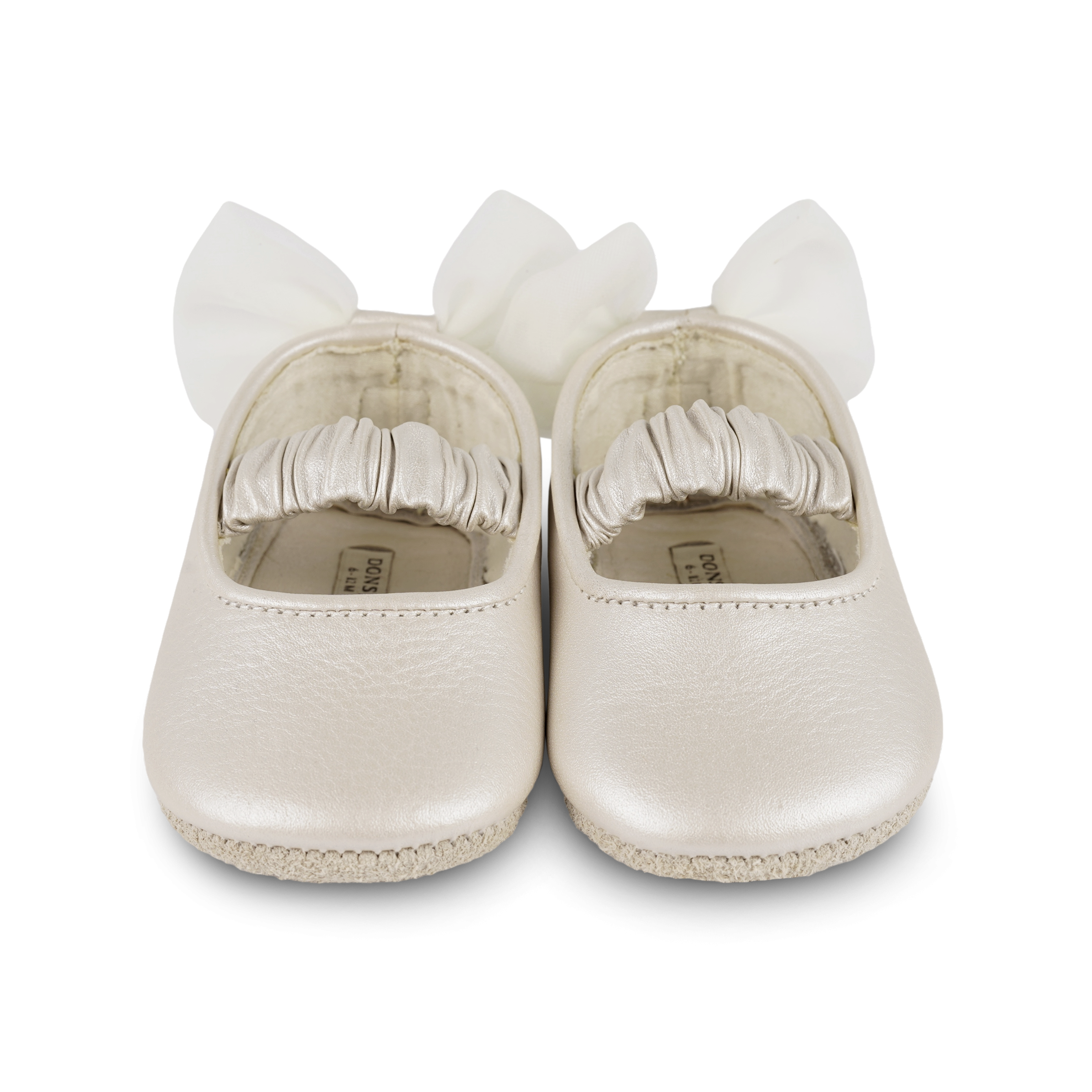Luyax Ballerinas | Off White Metallic Leather