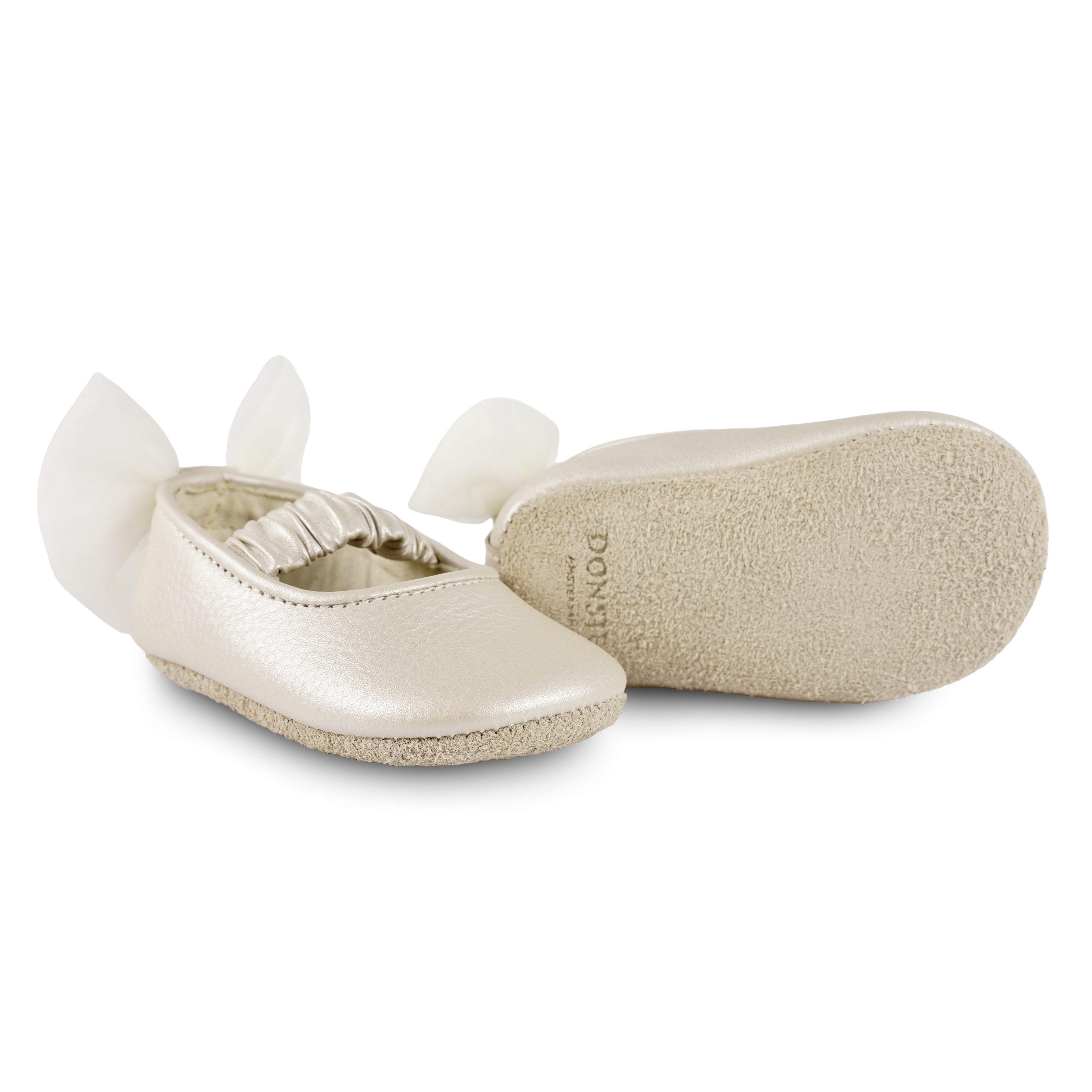 Luyax Ballerinas | Off White Metallic Leather