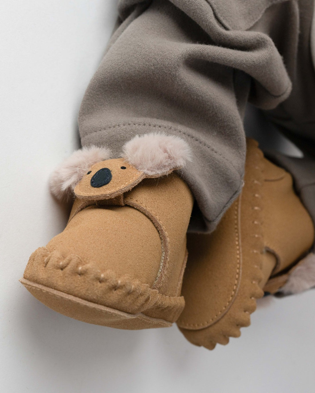 Pouty Booties | Fluffy Koala | Sand Suede