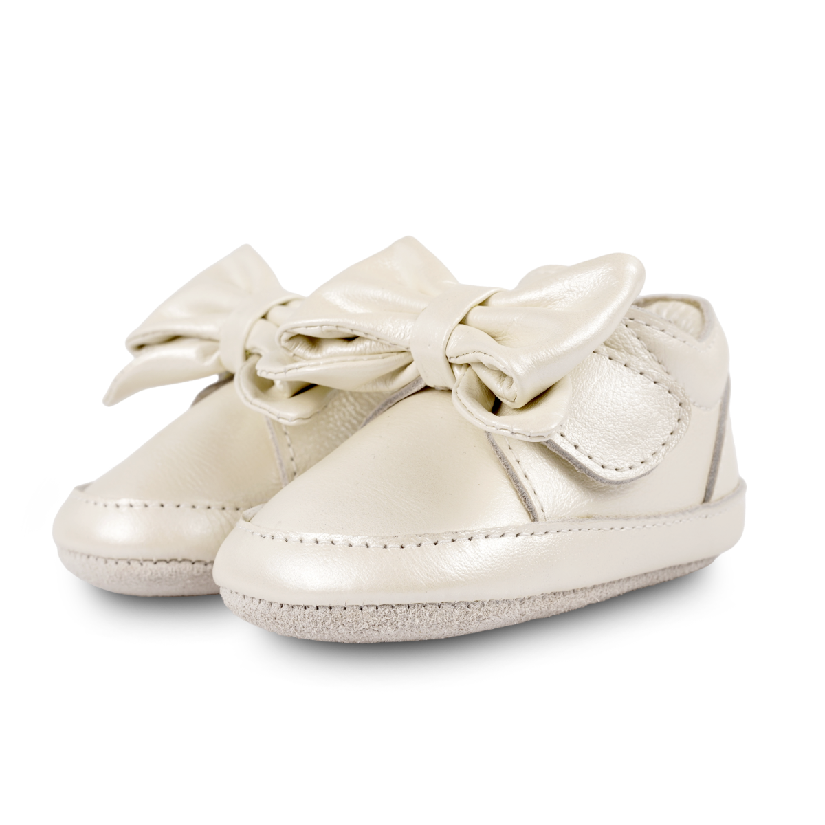 Mileau Sneakers | Off White Metallic Leather
