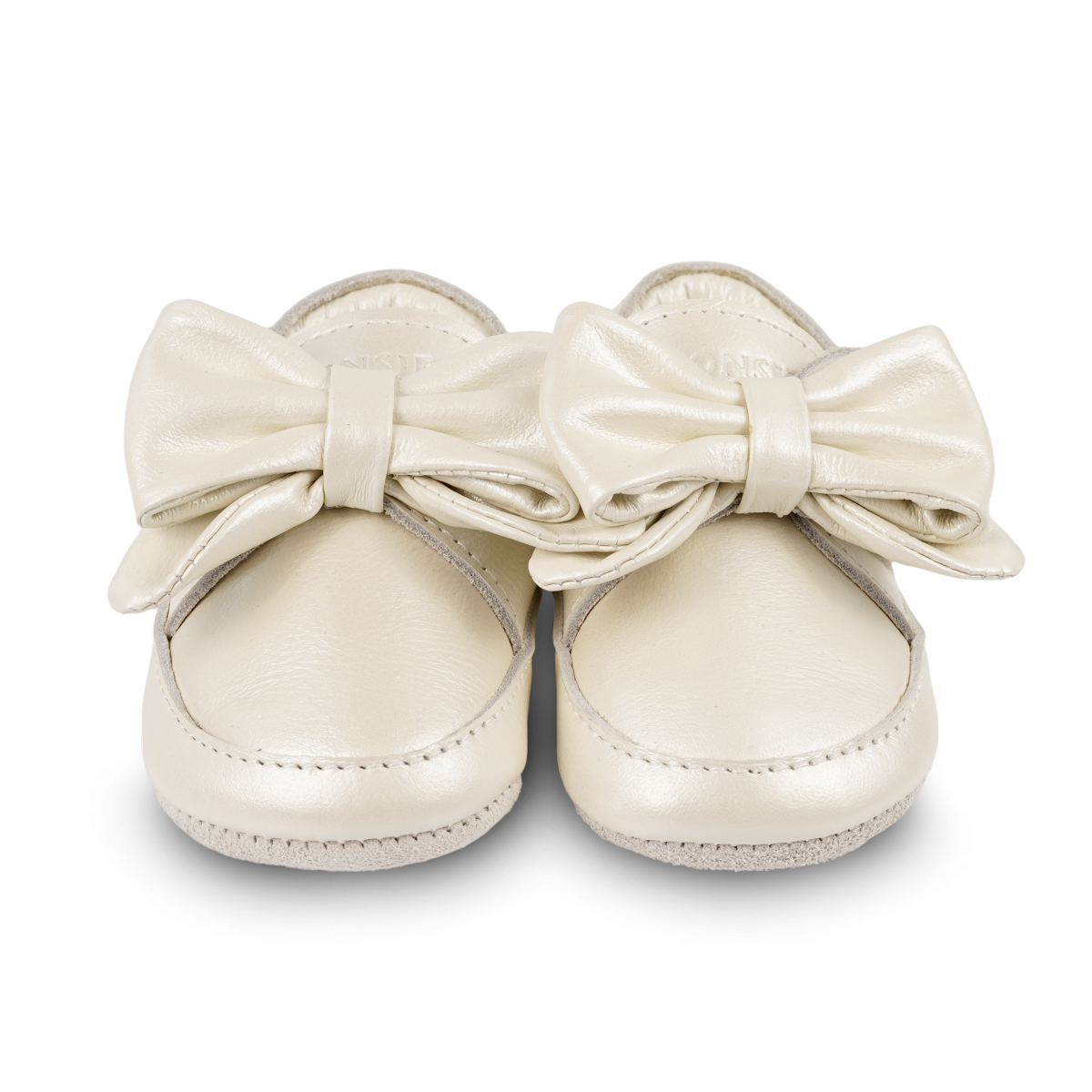 Mileau Sneakers | Off White Metallic Leather