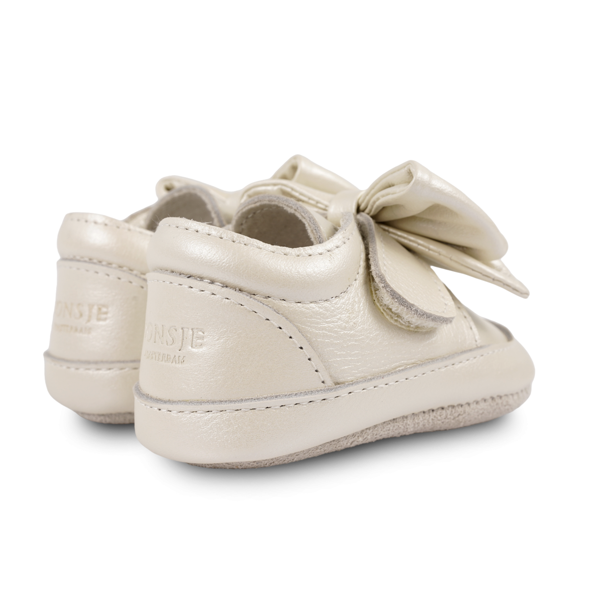 Mileau Sneakers | Off White Metallic Leather