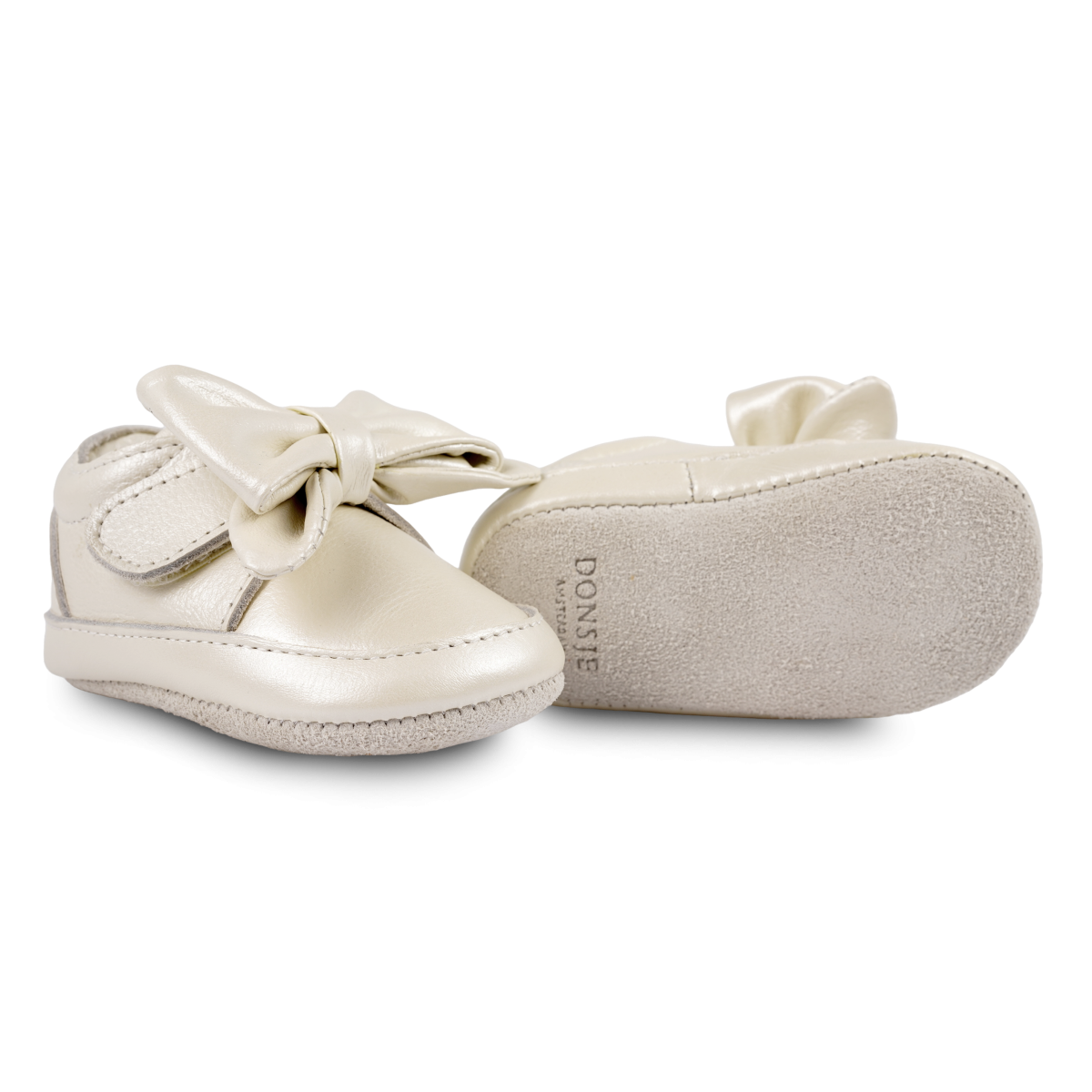 Mileau Sneakers | Off White Metallic Leather