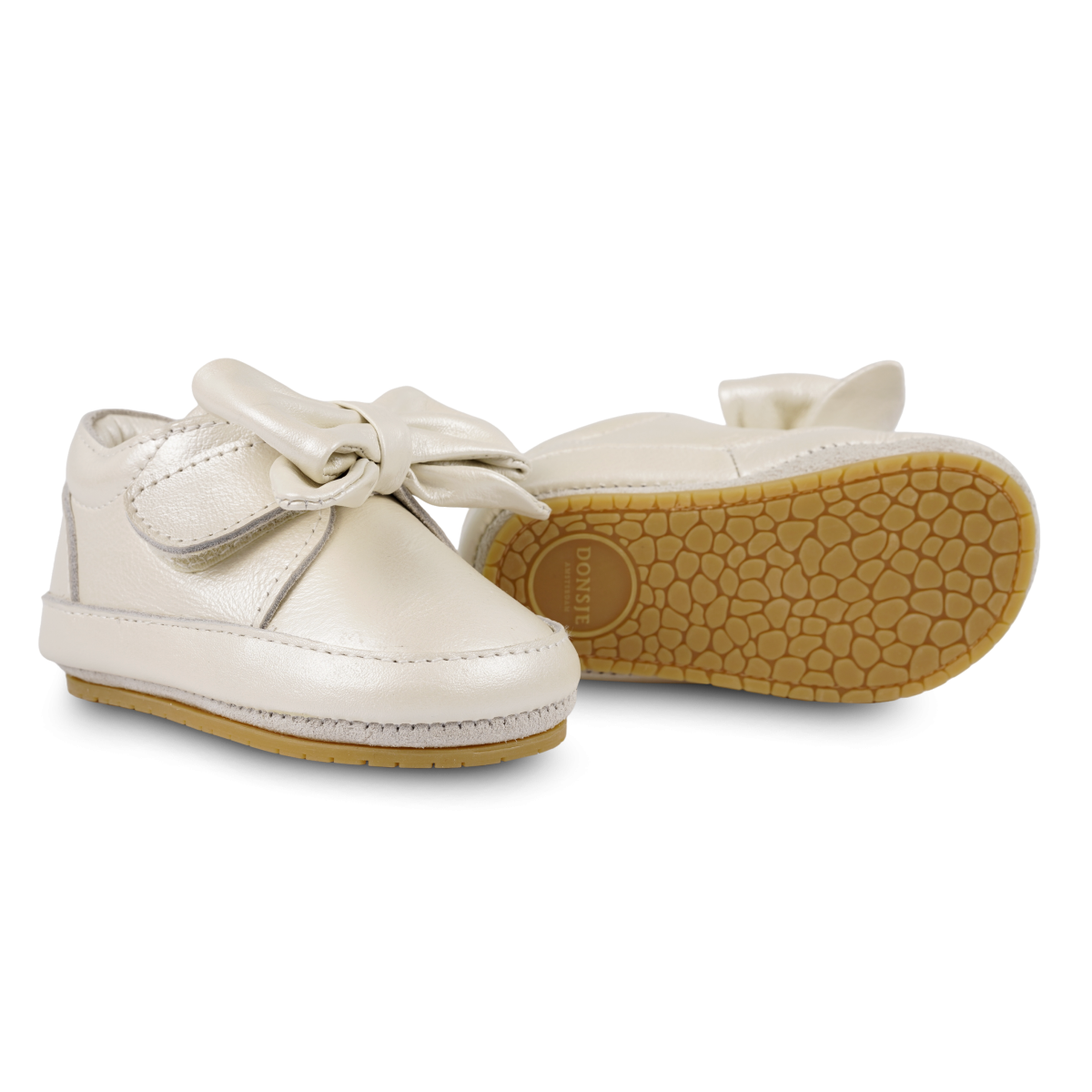 Mileau Sneakers | Off White Metallic Leather