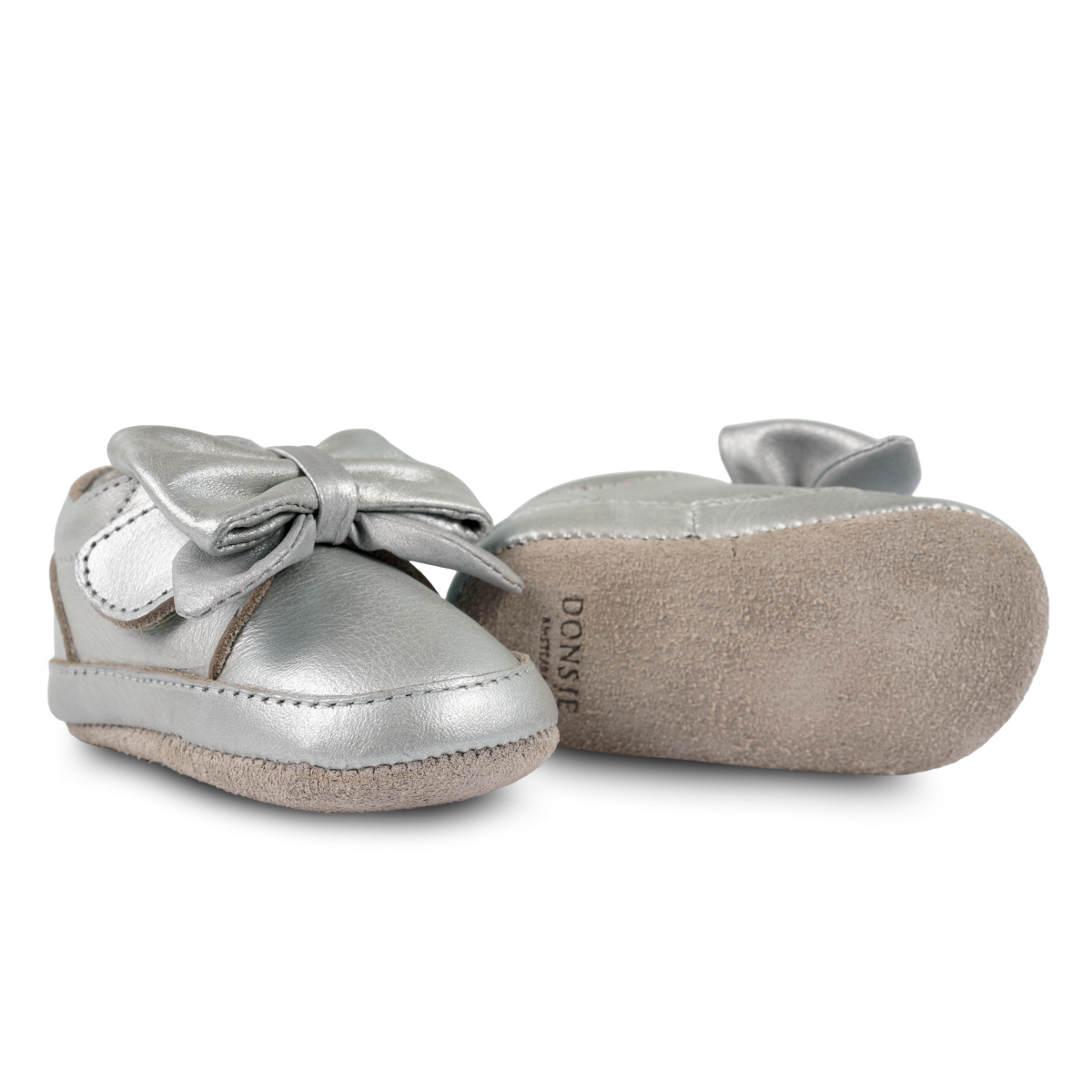 Mileau Sneakers | Silver Grey Metallic Leather