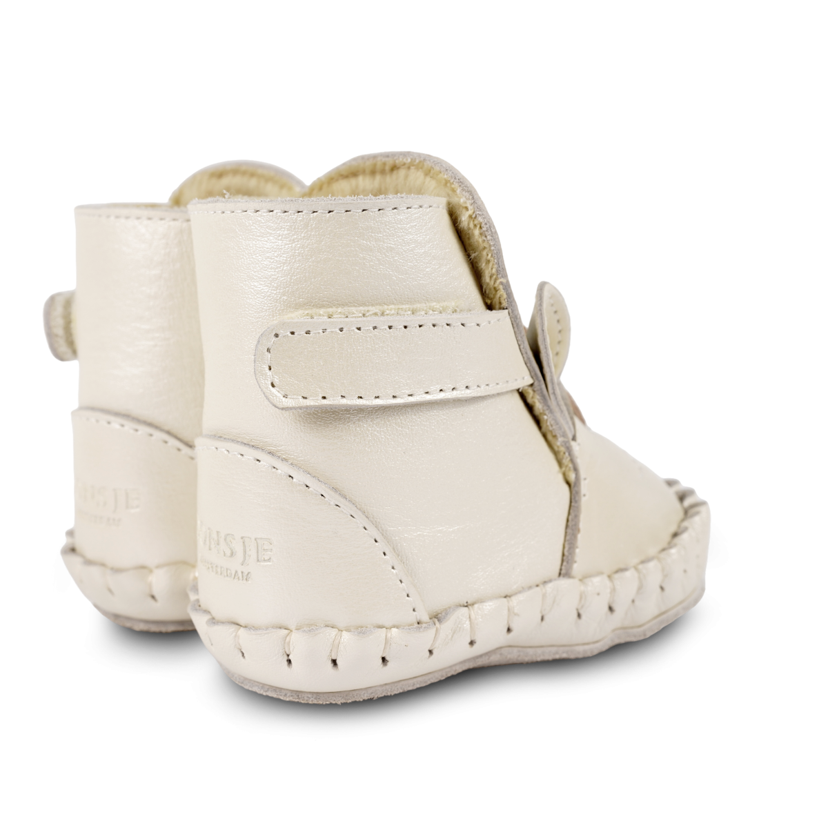 Ynzi Booties | Unicorn | Off White Metallic Leather