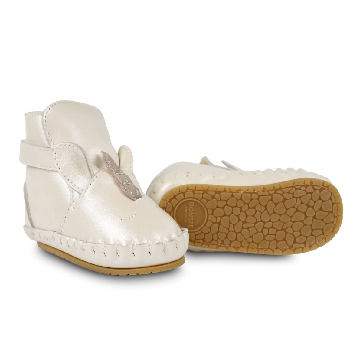 Ynzi Booties | Unicorn | Off White Metallic Leather