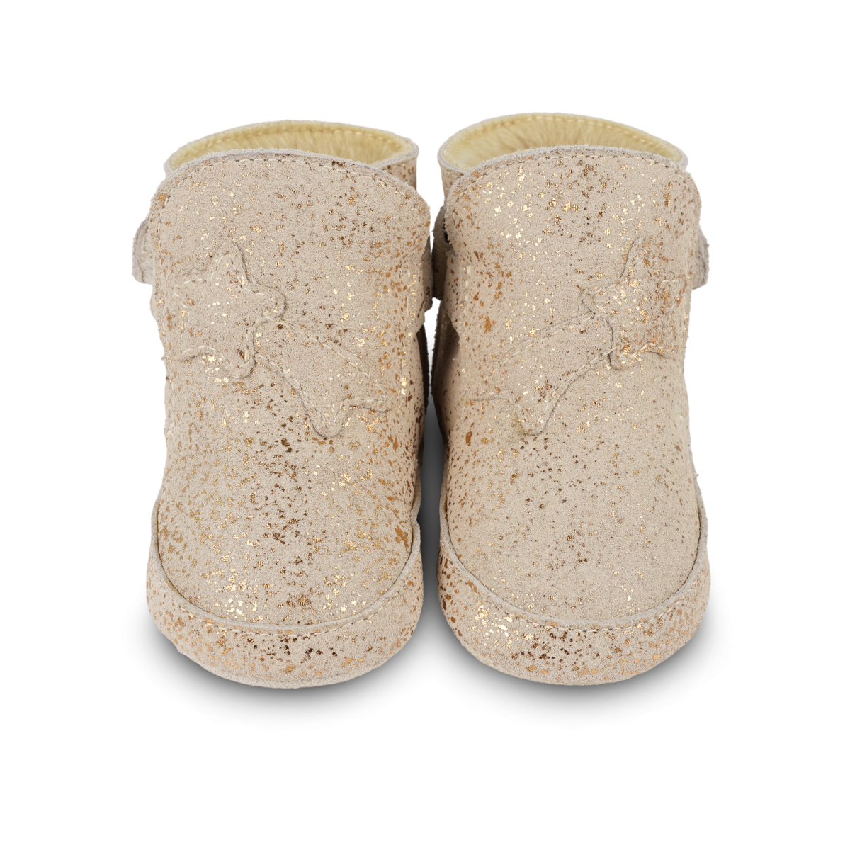 Diena Booties | Shooting Star | Cream Metallic Suede