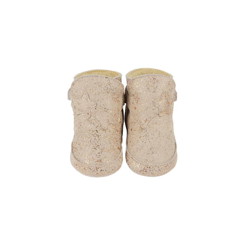 Diena Booties | Shooting Star | Cream Metallic Suede