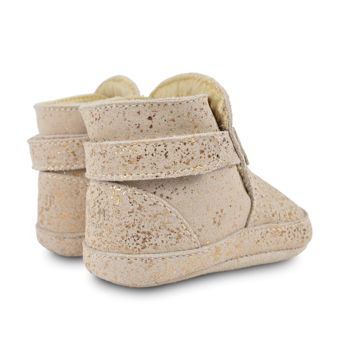 Diena Booties | Shooting Star | Cream Metallic Suede