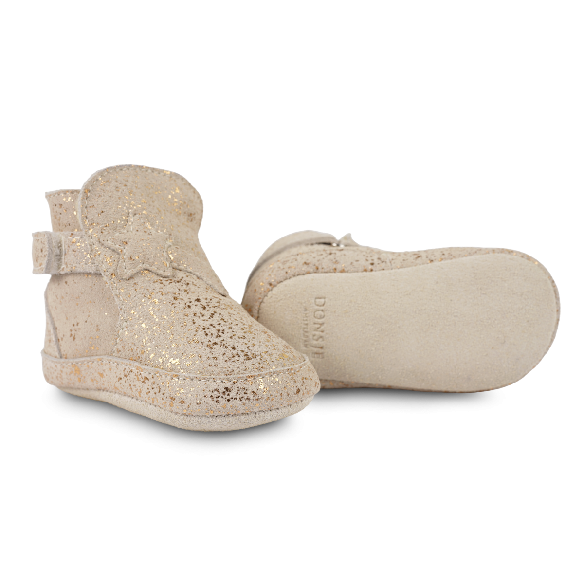 Diena Booties | Shooting Star | Cream Metallic Suede