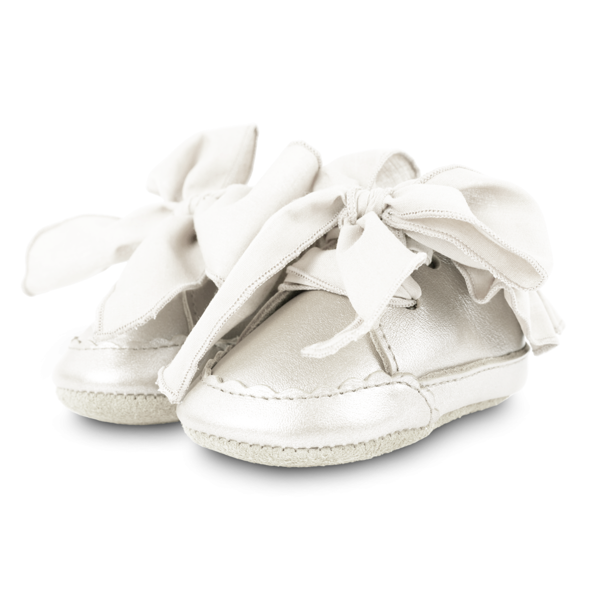 Nienelien Sneakers | Off White Metallic Leather