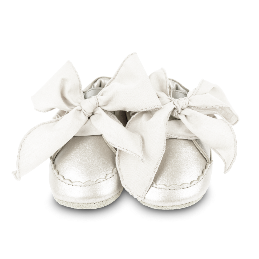 Nienelien Sneakers | Off White Metallic Leather