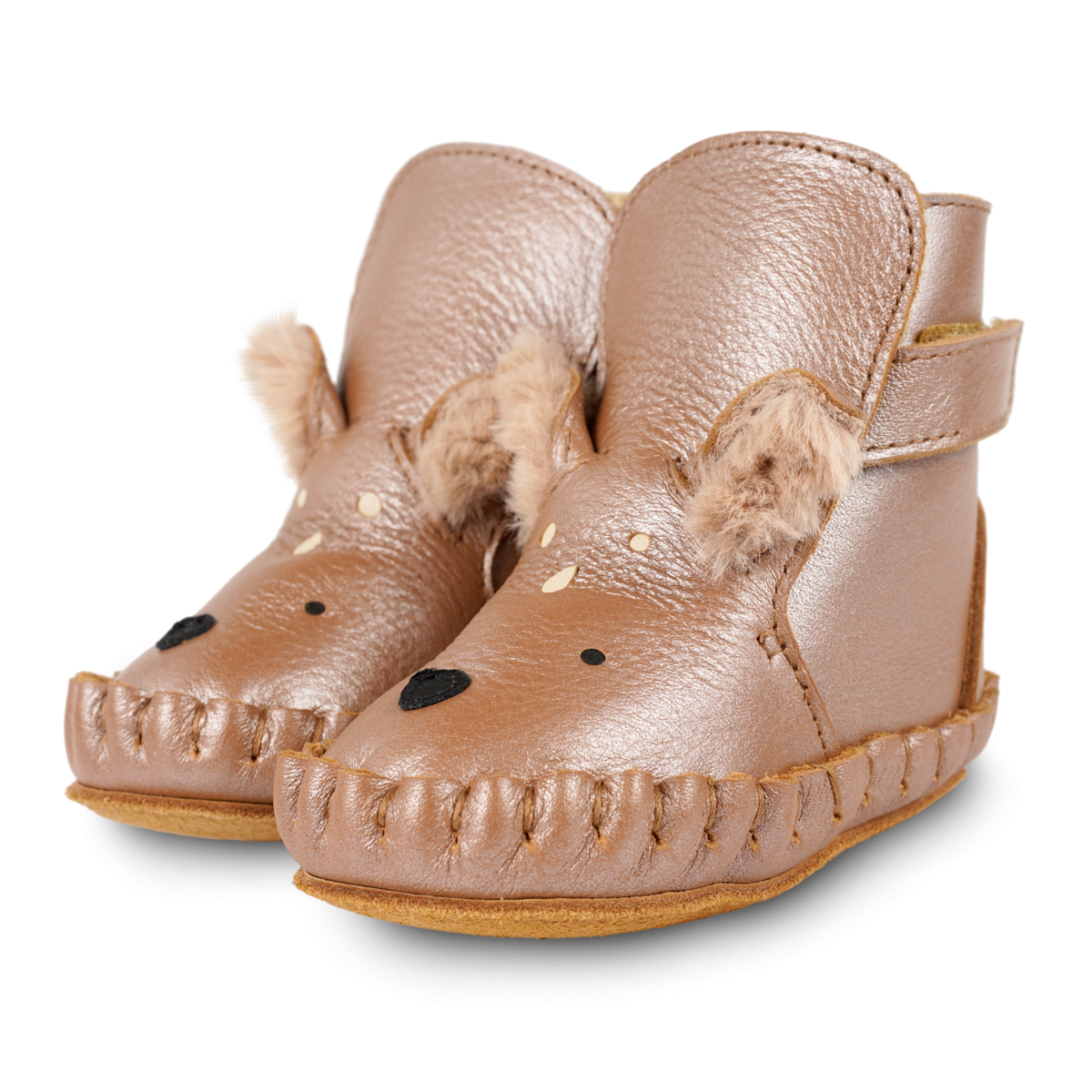 Smikki Booties | Deer | Clay Metallic Leather