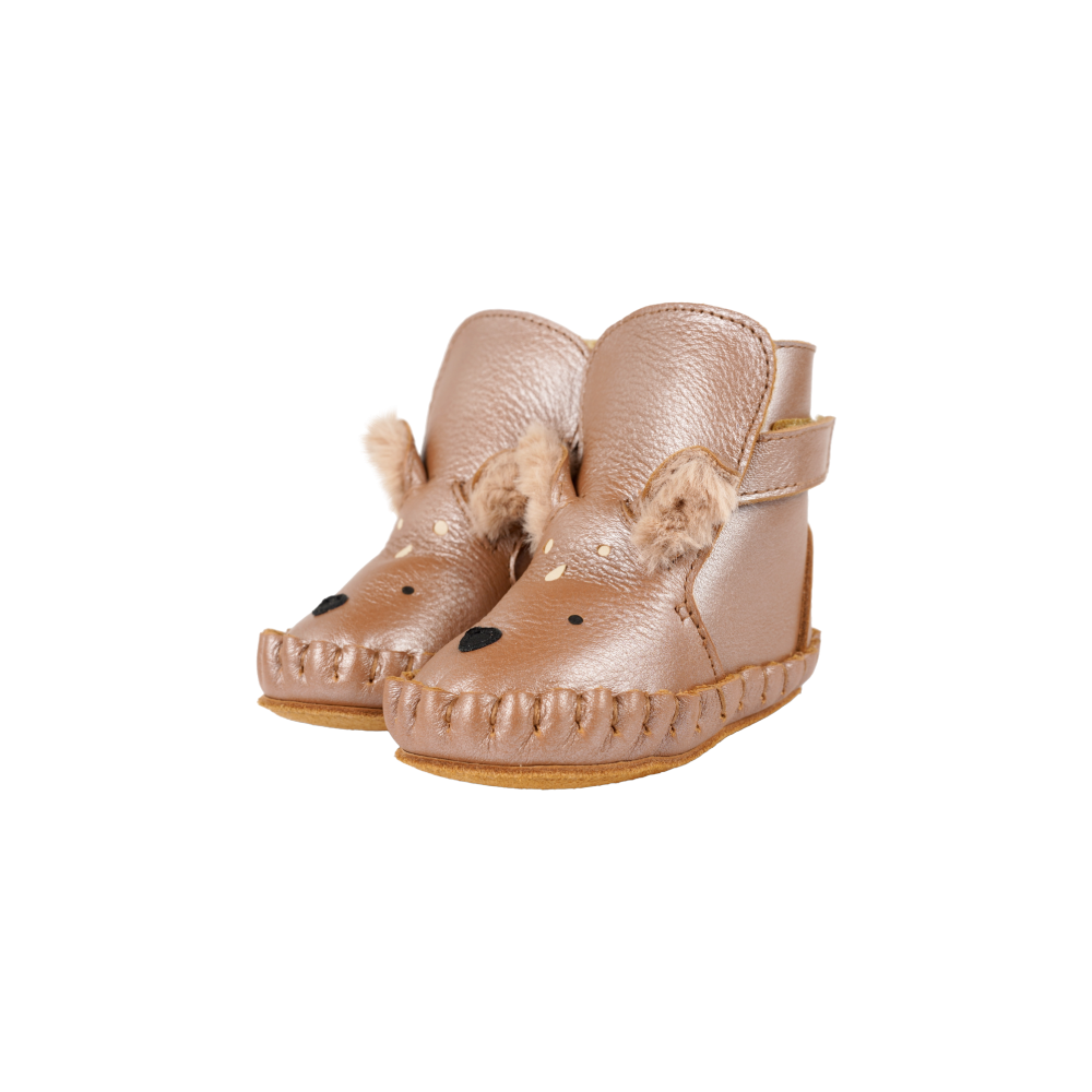 Smikki Booties | Deer | Clay Metallic Leather