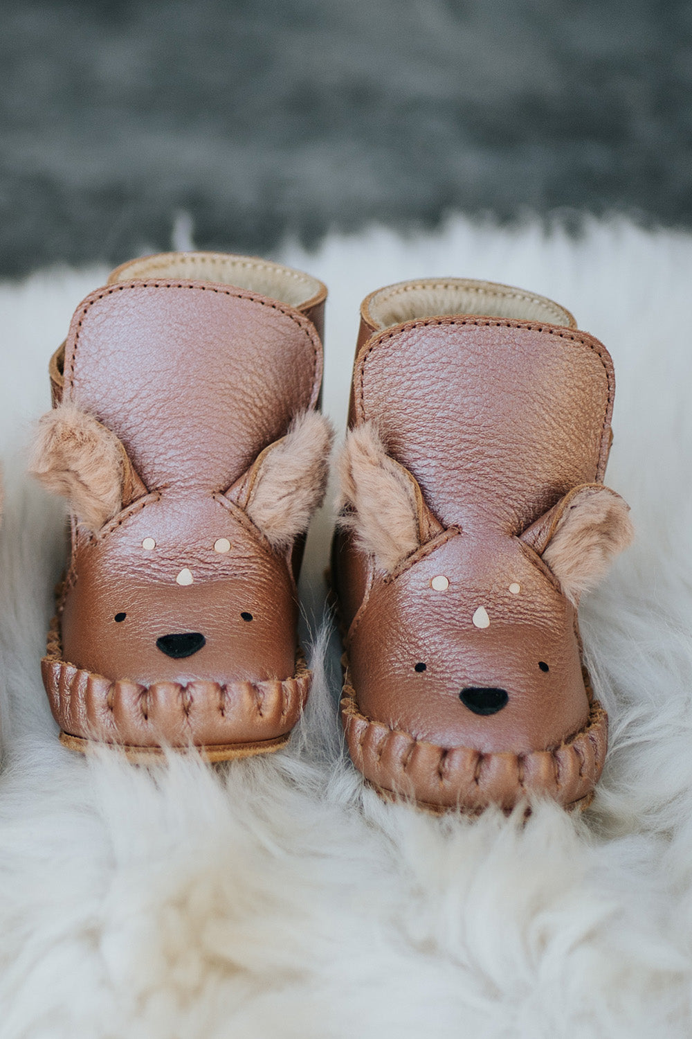 Smikki Booties | Deer | Clay Metallic Leather