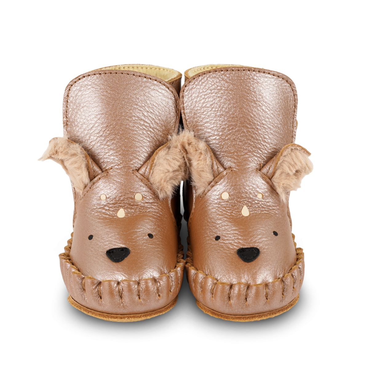 Smikki Booties | Deer | Clay Metallic Leather