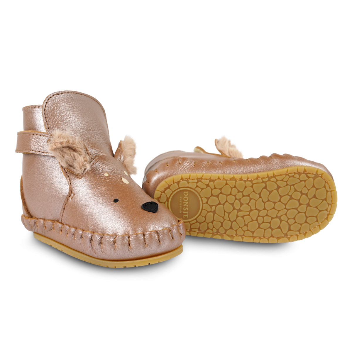 Smikki Booties | Deer | Clay Metallic Leather