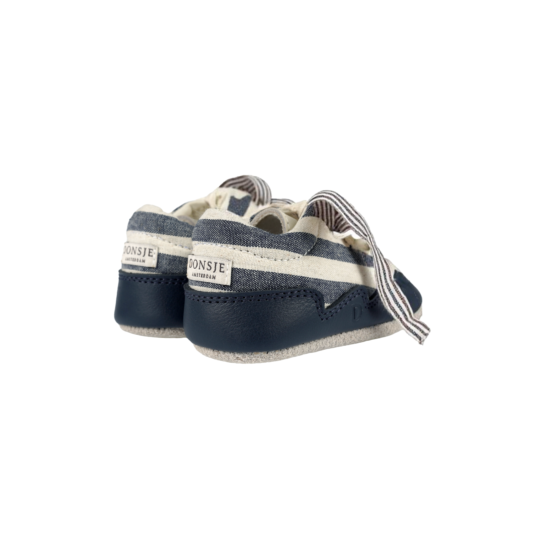 Pluksel Sneakers | Navy - Off White Striped