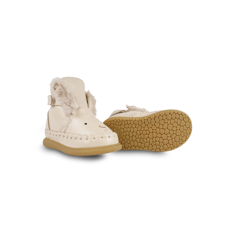 Dubu Exclusive Shoes | Rabbit | Cream Leather