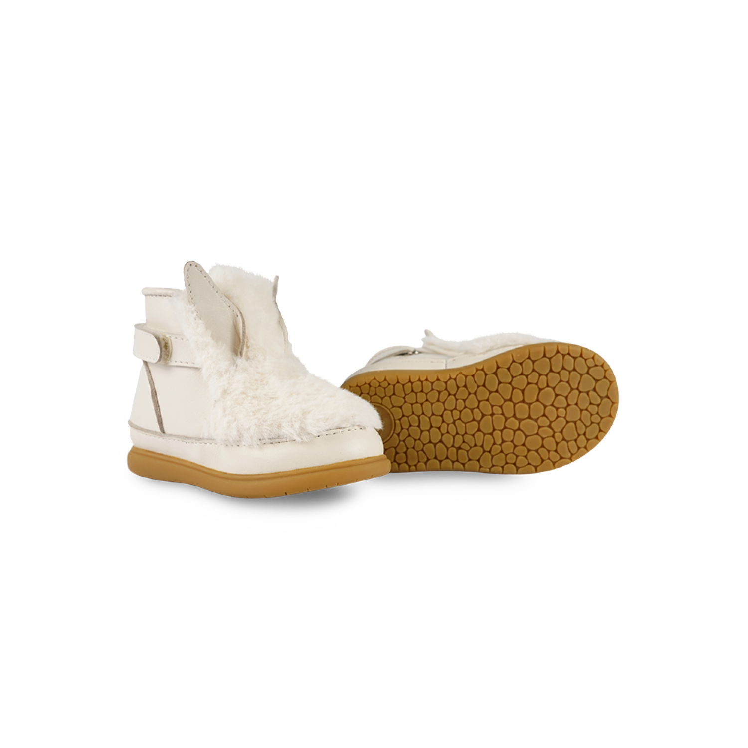 Roumi Shoes | Rabbit | Off White Soft Faux Fur