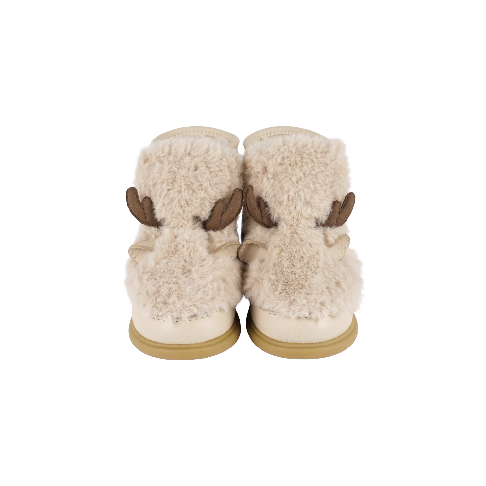 Roumi Shoes | Reindeer | Light Beige Soft Faux Fur