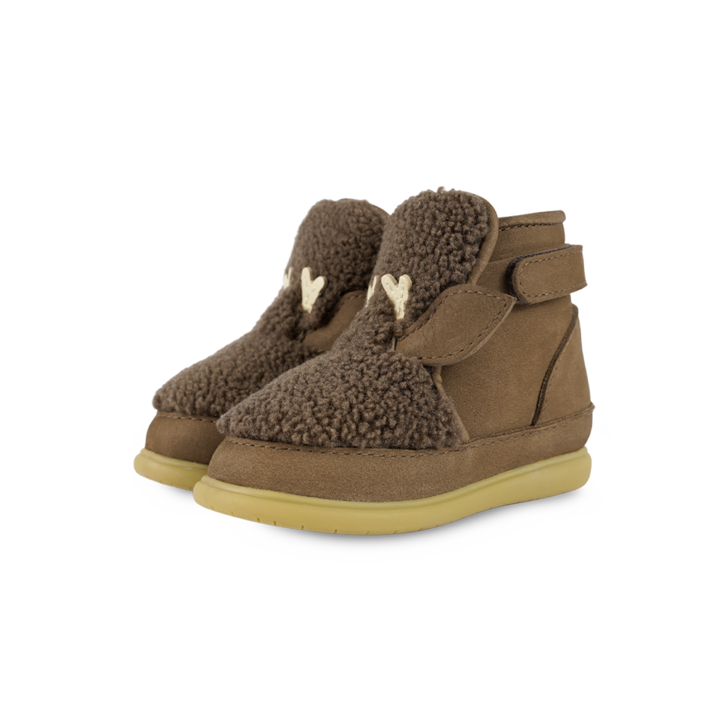Roumi Shoes | Stag | Hazelnut Curly Faux Fur