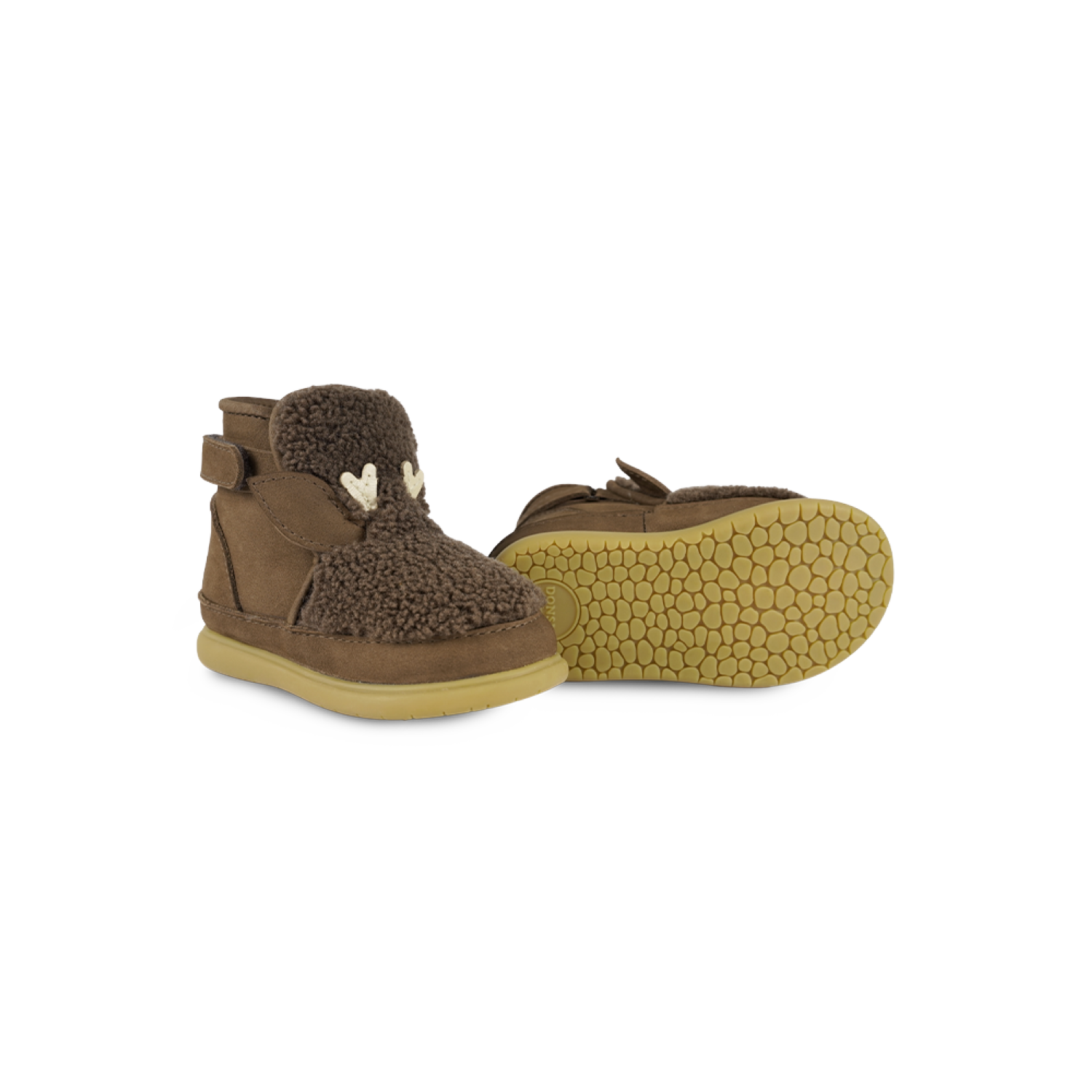 Roumi Shoes | Stag | Hazelnut Curly Faux Fur