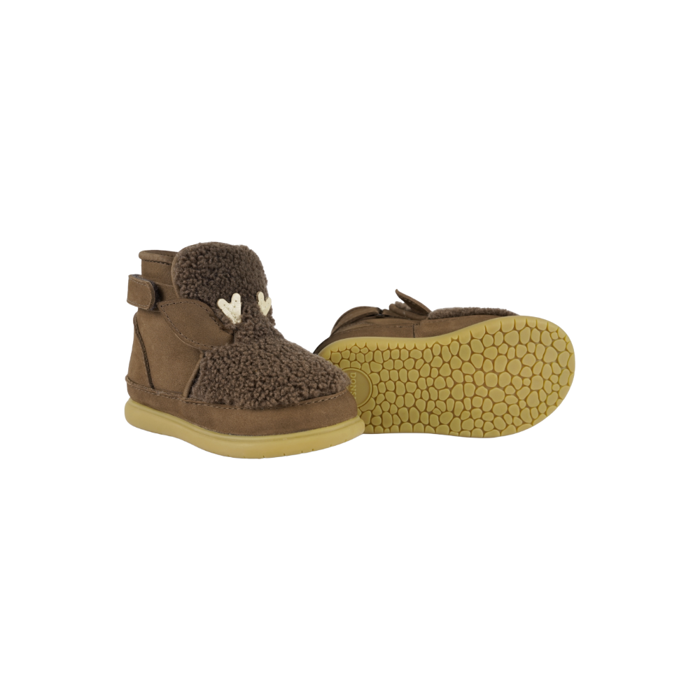 Roumi Shoes | Stag | Hazelnut Curly Faux Fur