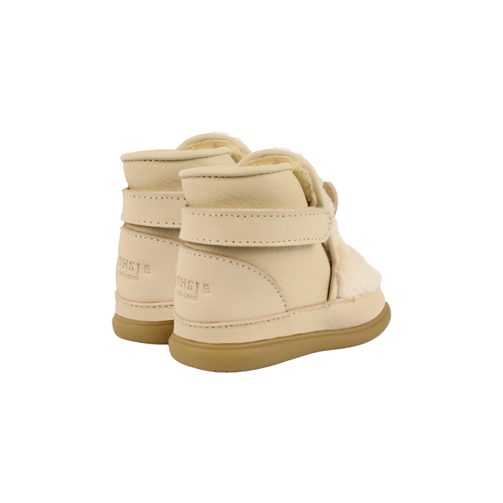 Roumi Shoes | Polar Bear | Off White Curly Faux Fur