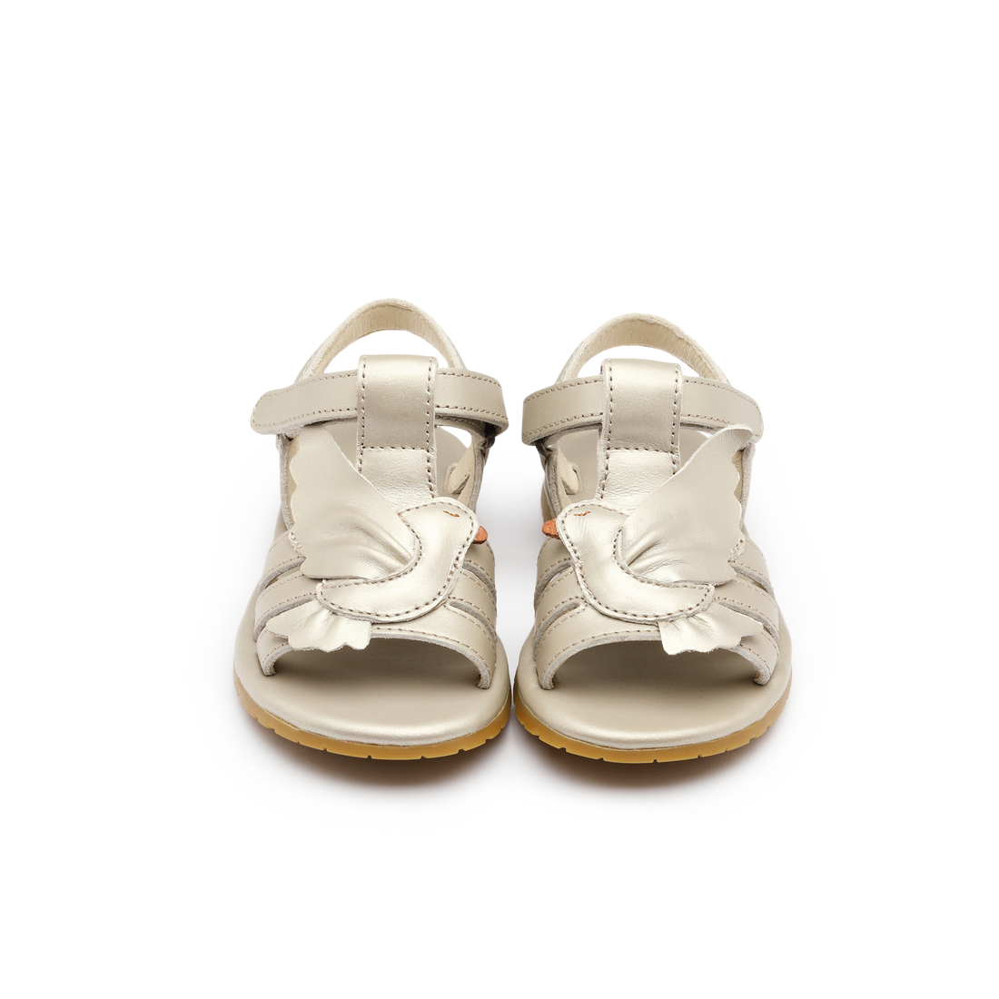 Tiyola Sandals | Dove | Off White Metallic Leather