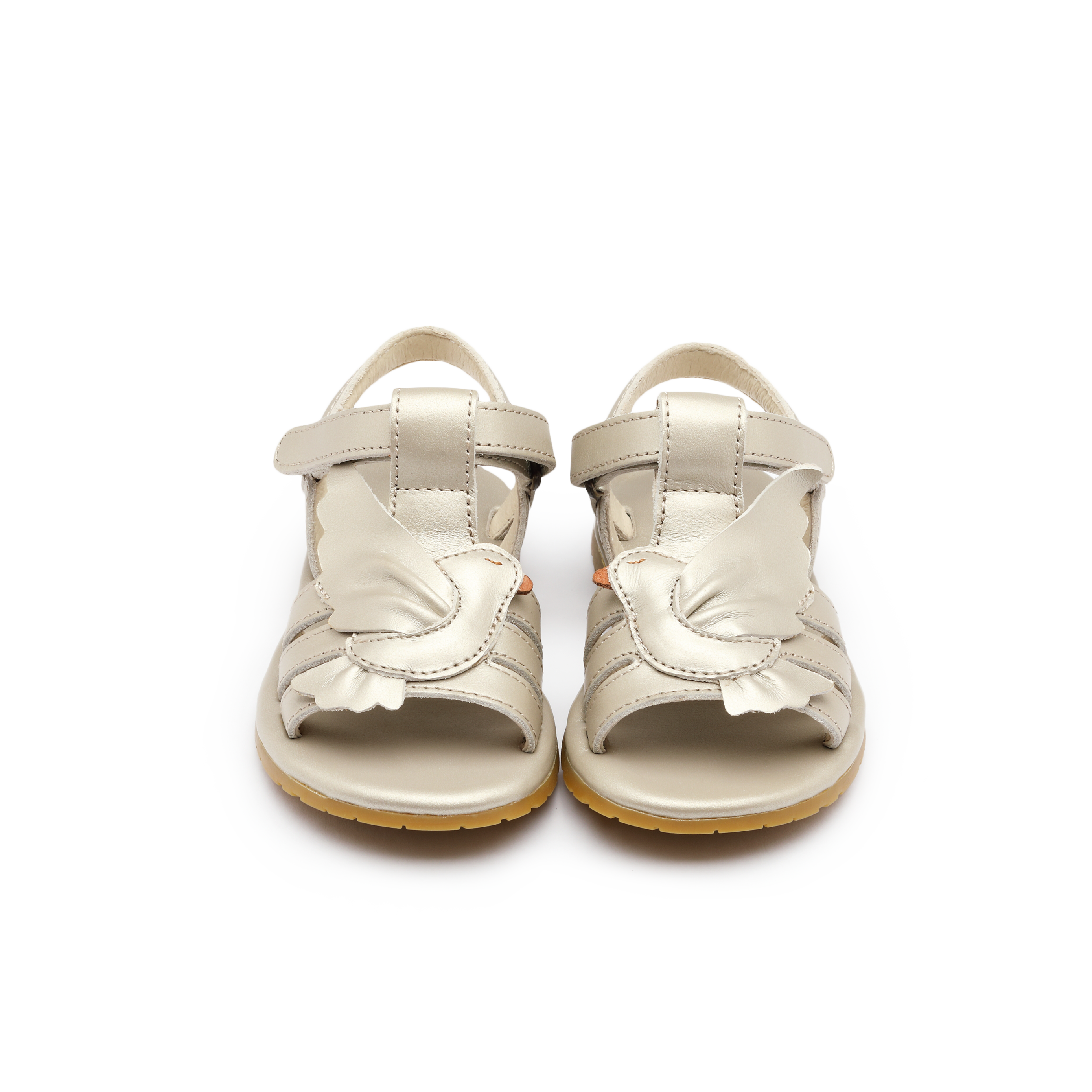 Tiyola Sandals | Dove | Off White Metallic Leather
