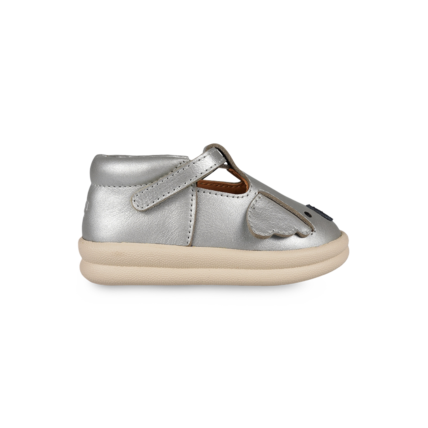 Zilpa Shoes | Koala | Silver Grey Metallic Leather