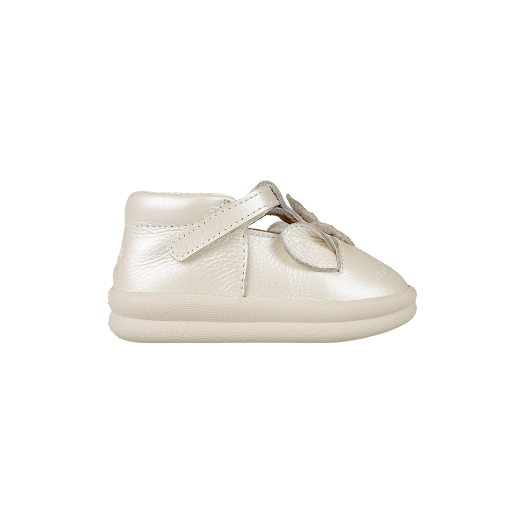 Zilpa Shoes | Unicorn | Off White Metallic Leather