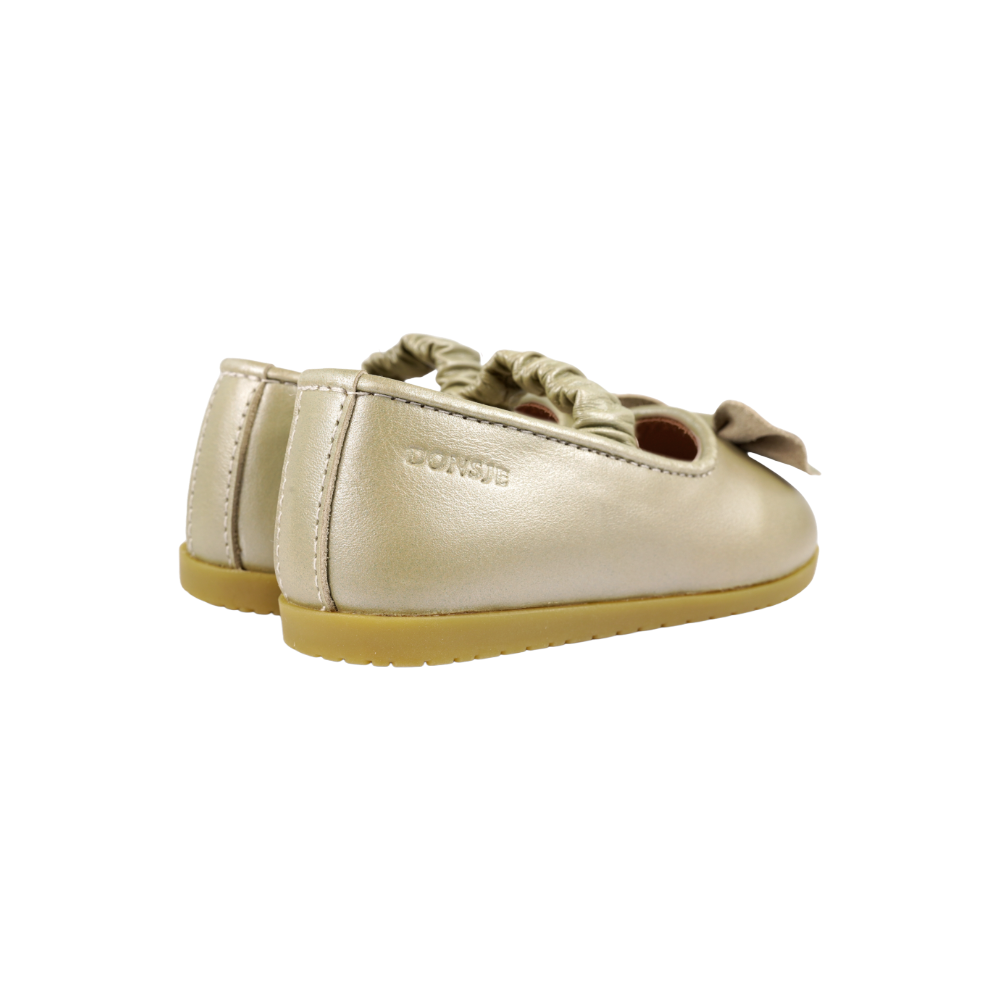 Sylah Ballerinas | Champagne Metallic Leather