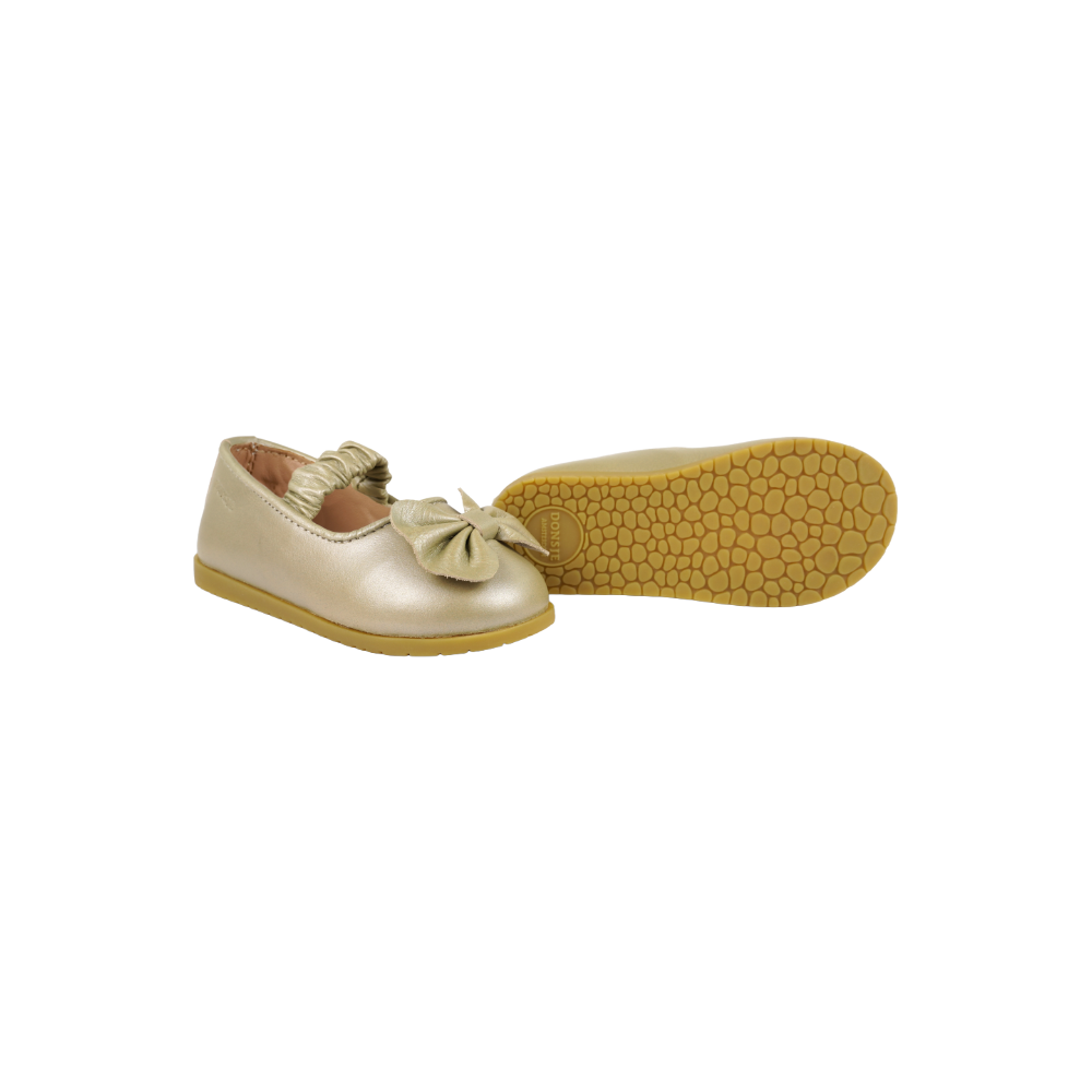 Sylah Ballerinas | Champagne Metallic Leather
