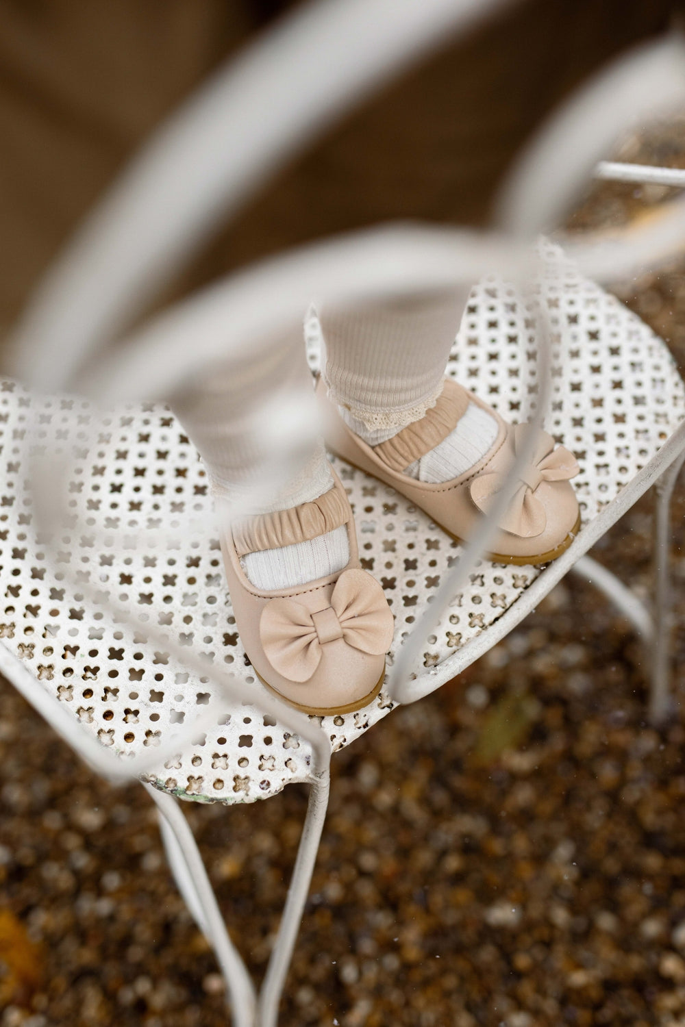 Sylah Ballerinas | Powder Metallic Nubuck