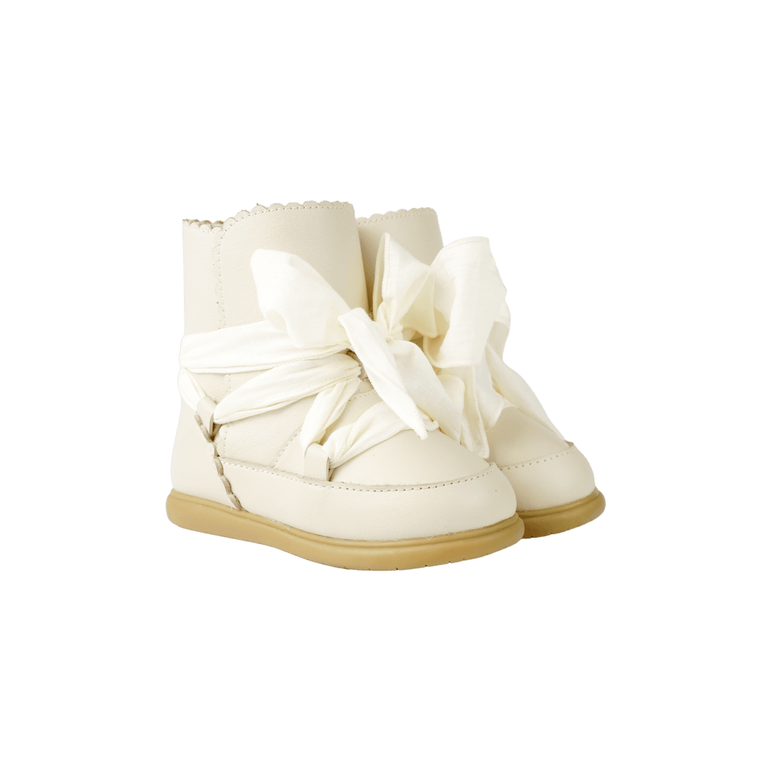 Junow Boots | Cream Leather