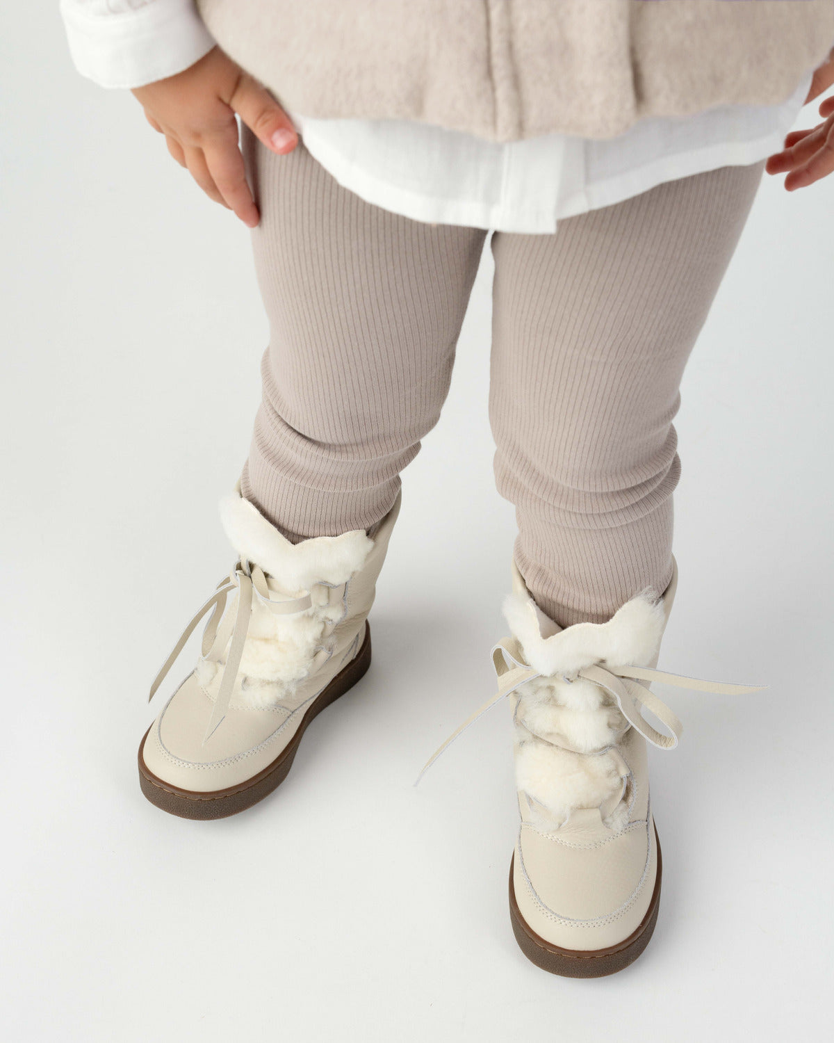 Sonny Boots | Off White Leather