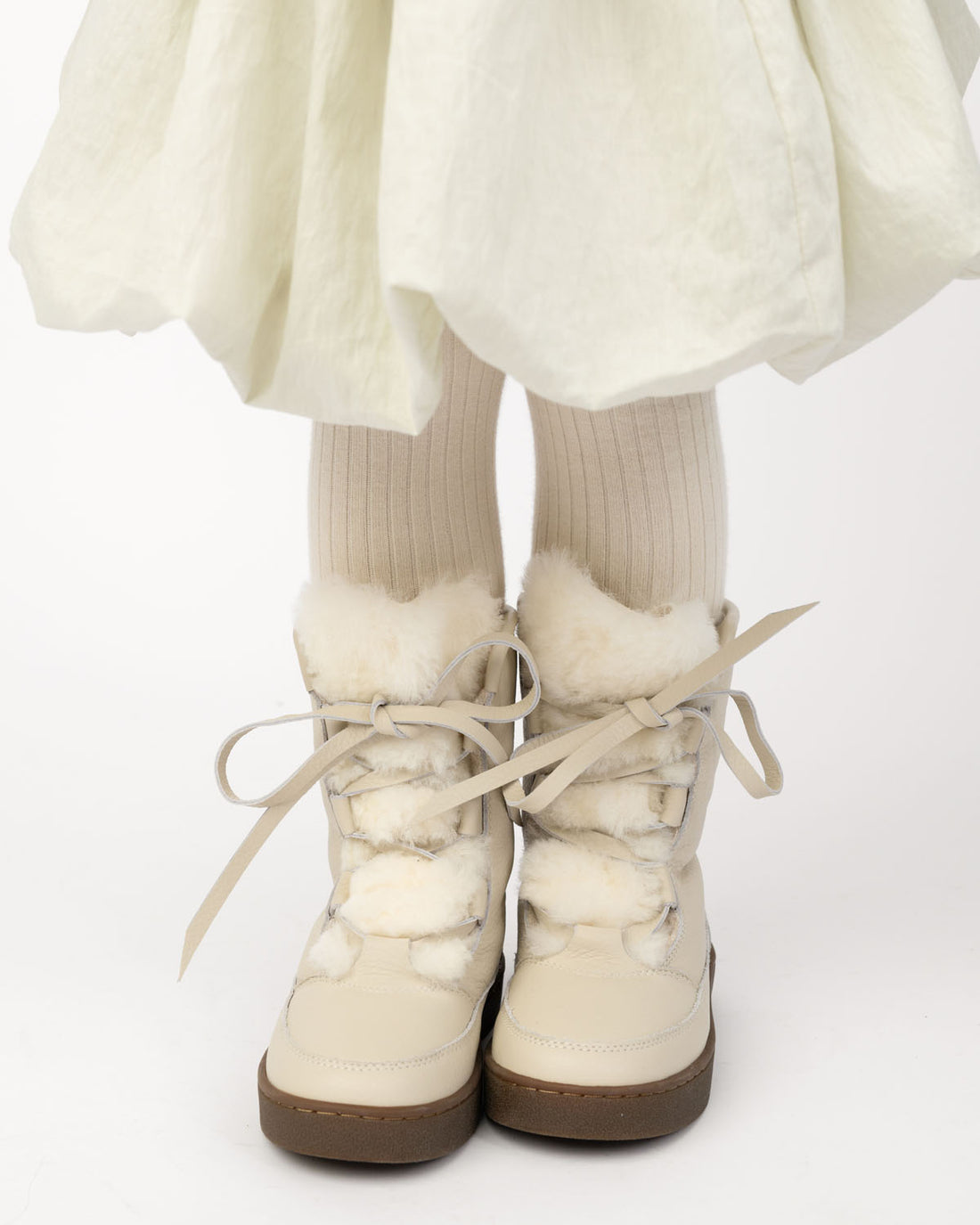 Sonny Boots | Off White Leather