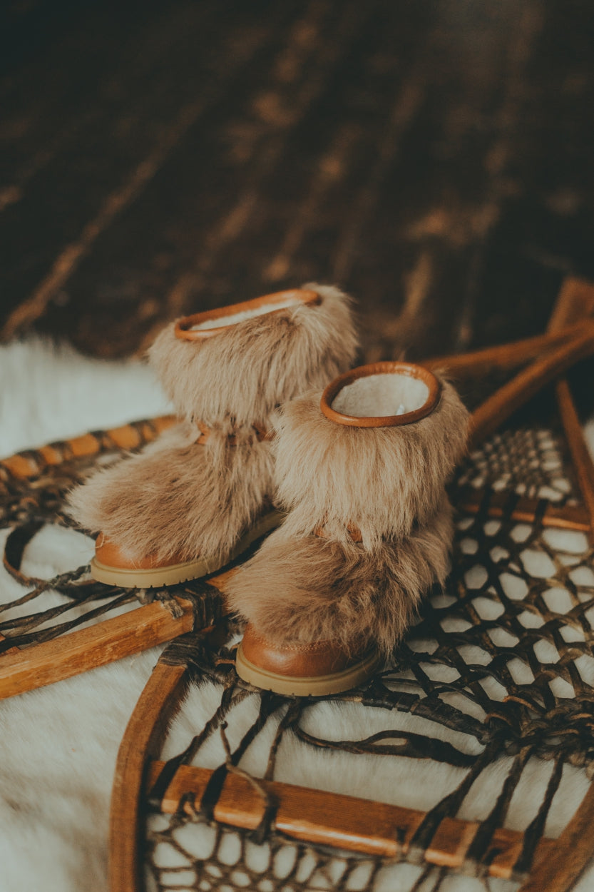 Keiza Boots | Beige Sheep Wool