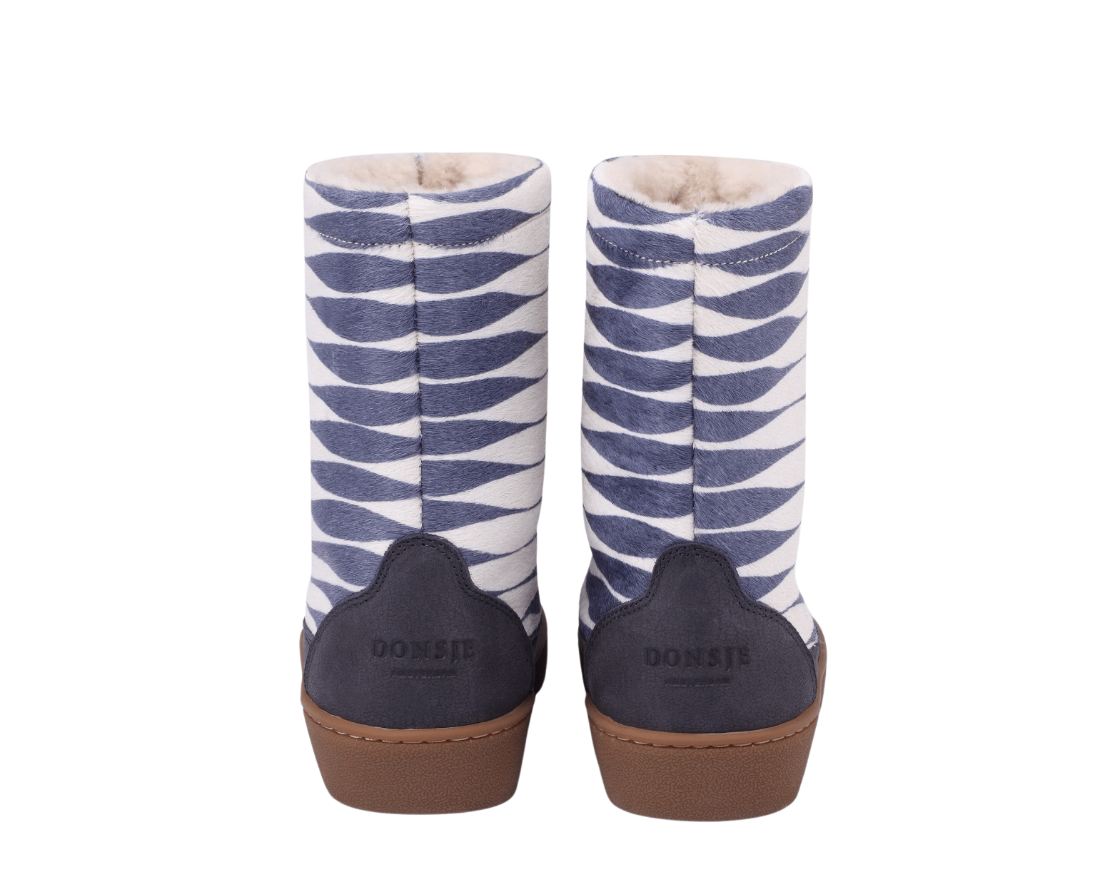 Ofili Boots | Blue Striped Cow Hair