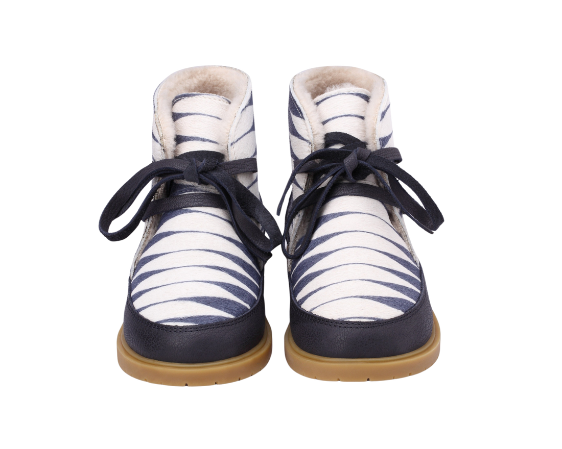 Buddy Exclusive Boots | Blue Striped Cow Hair