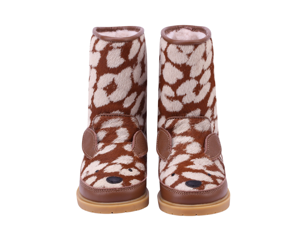 Wadudu Exclusive Boots | Bambi | Brown Spotted Cow Hair
