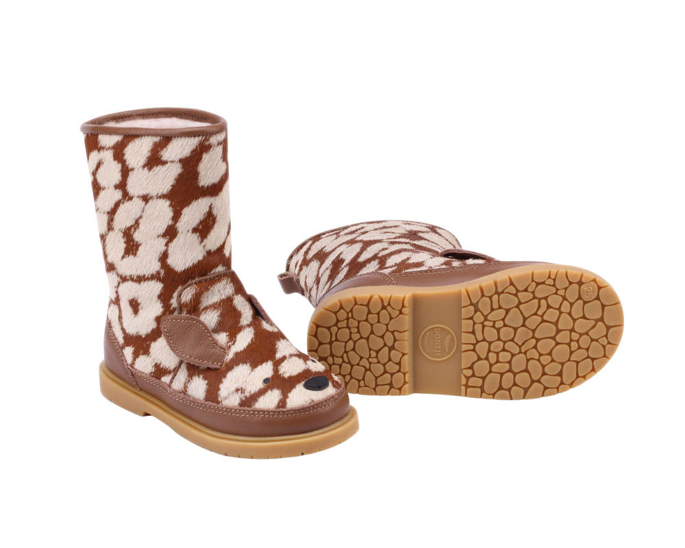 Wadudu Exclusive Boots | Bambi | Brown Spotted Cow Hair