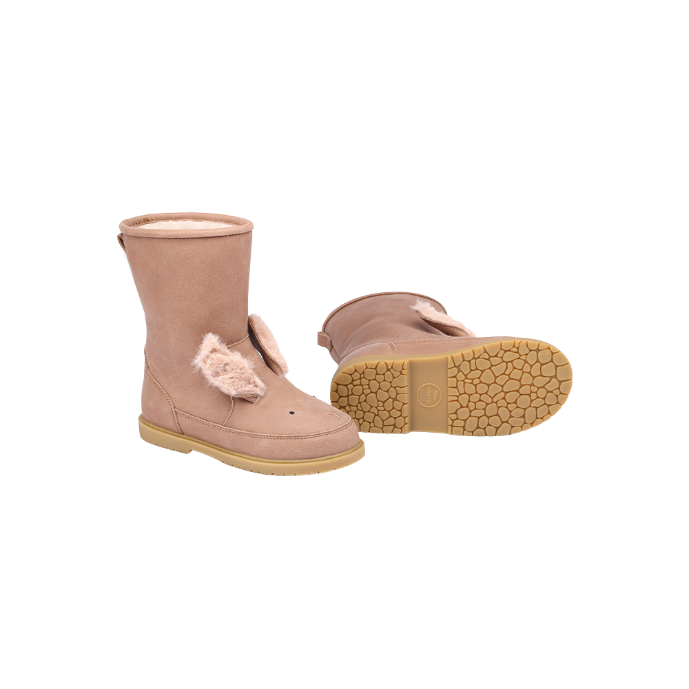 Wadudu Exclusive Boots | Fluffy Bunny | Hazelnut Leather