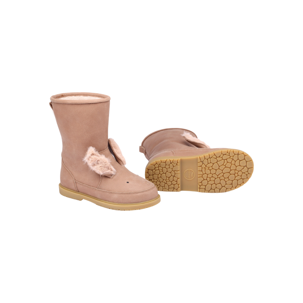 Wadudu Exclusive Boots | Fluffy Bunny | Hazelnut Leather