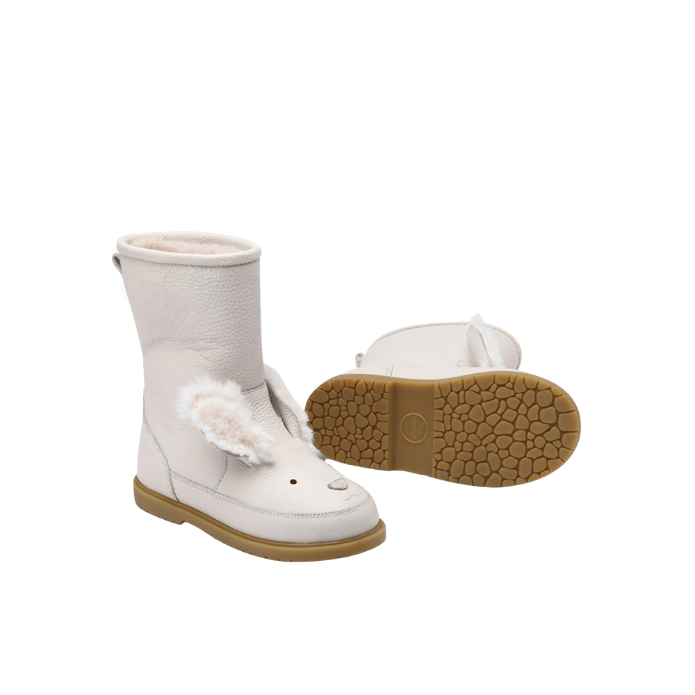 Wadudu Exclusive Boots | Rabbit | Off White Leather